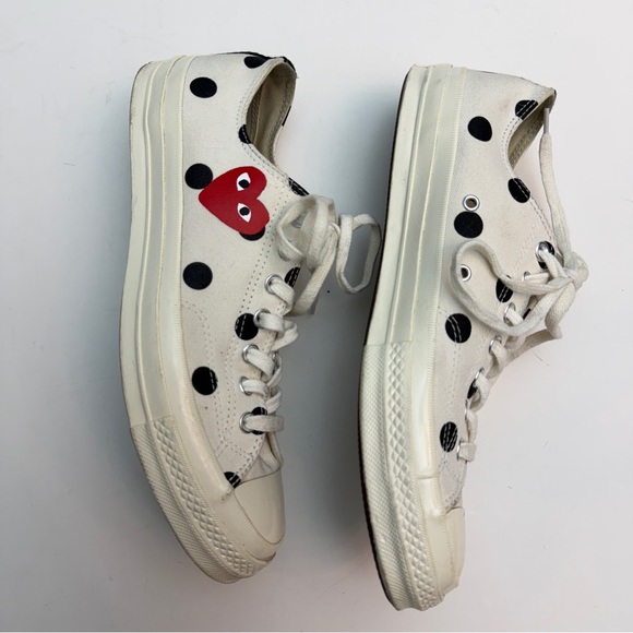 Comme des Garçons PLAY x Converse Chuck Taylor Low-Top Sneakers, Women Size 10 - Picture 4 of 8